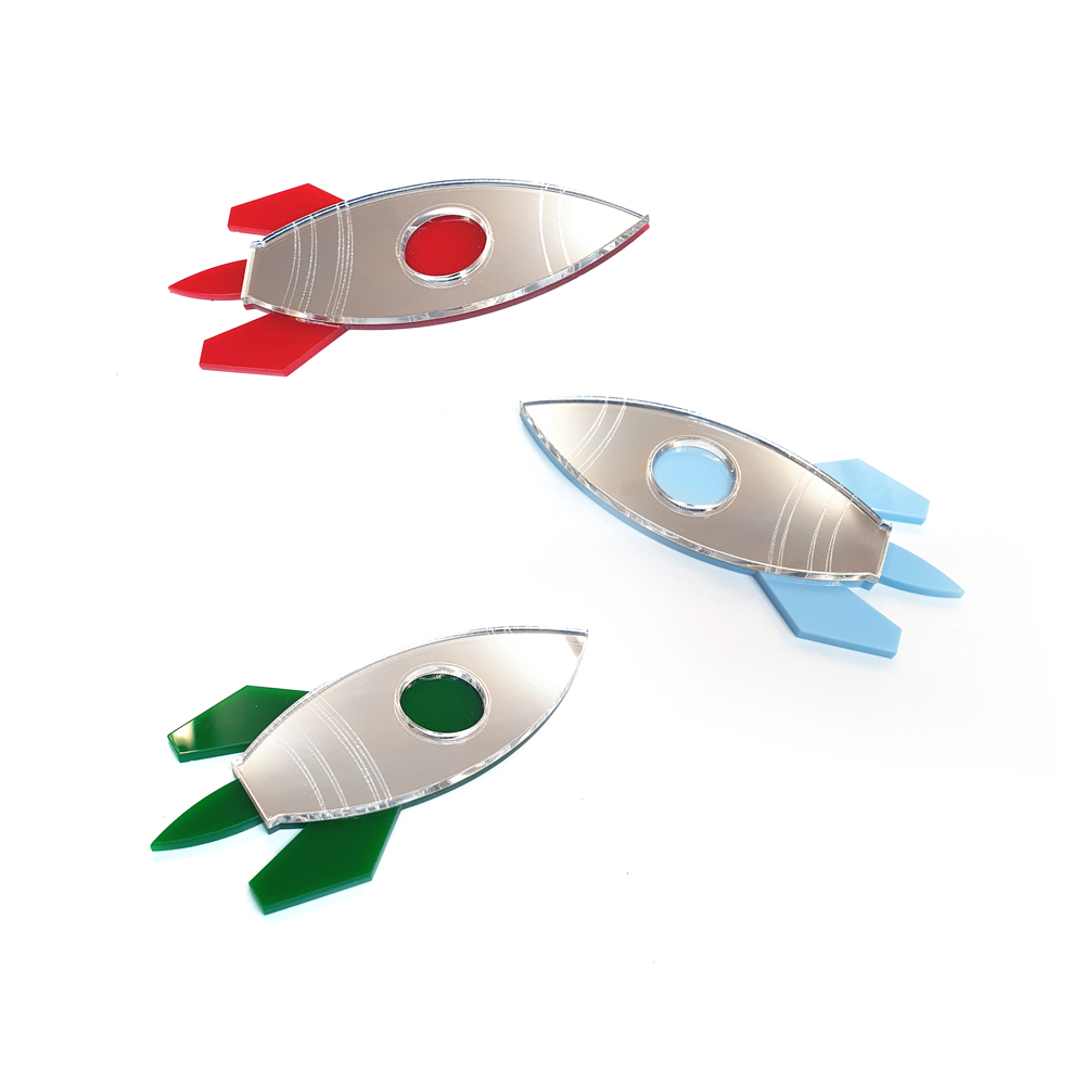 Mini Rocket Set - Red  & Mirror